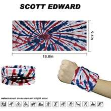 Scott Edward 9pcs Bandanas Mujer Hombre UV Protection Hair Cubre Cuello para el Sol elástico Magia Bufanda Bandana Venda de Deportes para Senderismo,Motocicleta,Yoga,Correr, Ciclismo(el arte) - Multicolor - Ver 5