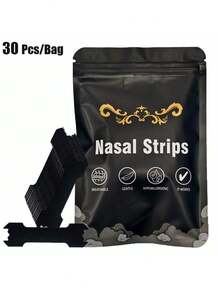 30pcs Strips For Snoring Patch Correction Physical Expansion Breathable Nasal Patch - Black - View 1