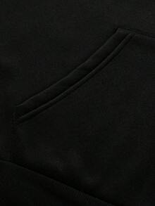 250g Sudadera con Capucha de Fibra de Poliéster para Hombre con Mangas Largas, Estampado de Telaraña de Halloween Sp5der, Sudadera de Fleece Casual y Holgada Adecuada para Usar en la Calle en Otoño e Invierno - Negro - Ver 3