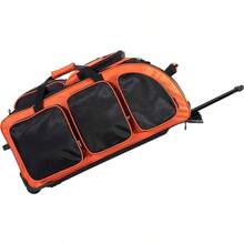 Travelers Club Xpedition 30 Inch Multi-Pocket Upright Rolling Duffel Bag - BrightOrange - View 8