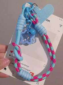 Corda de Pulso de Nylon, Adequada para Capas de Telefone, Cordão Universal para Clipe, Corda Trançada com Encantos, Adequado para Mulheres, Acessório Pendente Antiderrapante para Compras, Presente para Mãe, Família, Amigos, Aniversário, Feriado, Enfeite de Celular, Corrente de Celular - Multicolorido - Visão 19