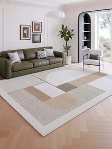 极简几何图案印花地毯、客厅沙发垫、卧室地毯、床边防滑垫、餐厅厨房垫、办公椅垫、入口门垫、野餐毯、户外露营垫 - 黑與白 - 查看 14