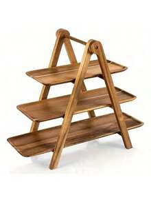 三件套红木托盘套装，无需用电，适用于家庭、酒店、自助餐展示、厨房收纳，可盛放乳制品、肉类和水果，是现代厨房用具的理想之选，坚固的木质托盘，还配有乳制品切片器。 - 彩色 - 查看 6