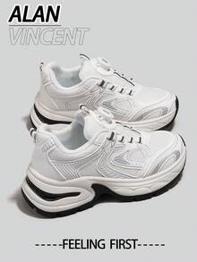 Scarpe da ginnastica bianche della serie City scarpe sportive di Alan Vincent, nuove scarpe sportive da donna con suola spessa 2025, comode e alla moda, scarpe da running casual, scarpe da donna per esterni, traspiranti in rete - Bianco - Visualizzare 12