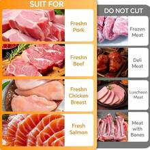 1pc Manual Meat Slicer, Adjustable Thickness 2mm Or 4mm, 17 Blades Can Slice 18 Pieces Of Meat, Ideal For Weekly Meal Prep - Multicolor - View 9