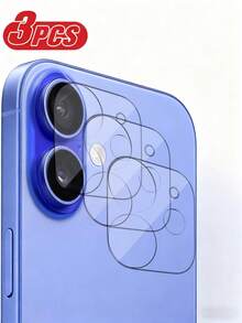 3片装相机镜头钢化玻璃保护膜，兼容 16/16 Plus - 17 17 Pro 17 Pro Max 17 Air，高清透明全覆盖保护