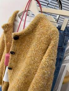 Women Cardigans - Yellow - View 4
