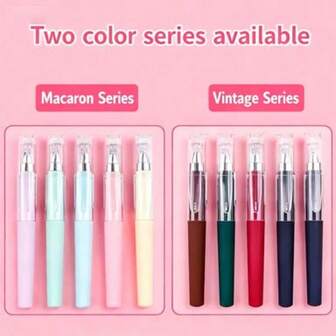 5/10pcs/Set Pocket Pen Short Portable Mini Ballpoint Pen, Business Quick-Drying Inspirational Slogan Retractable Pen. Medium Tip, Oval Pen Body, Printed With Motivational Messages. Suitable For Ages 14+ For Office, School, And Home Use, Random Color