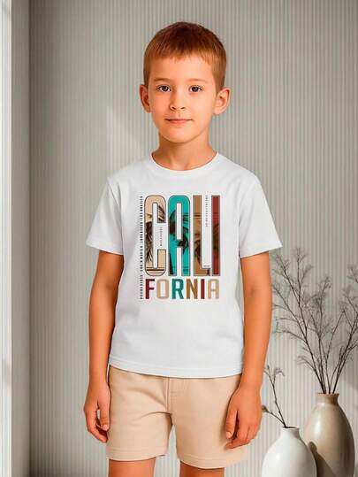 Conjunto Kids Camiseta + Short Malha Premium Promoçao Verao