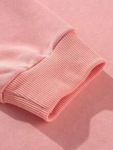 Christmas Outfit Womenhair Accessories For WomenMen's Casual Solid Color Crew Neck Long Sleeve Pullover Sweatshirt, For FallLoose And Comfortablechristmaswoman Winter Clothes - 西瓜粉 - 查看 4