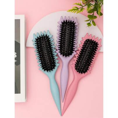 Cepillo para peinar el cabello rizado 2026 UE+UK, diseñado para cabello rizado. Este cepillo combina cerdas y dientes para crear rizos suaves y definidos, minimizando el tirón y el daño. Apto para cabello húmedo o seco, excelente para el peinado de primavera, viajes y uso diario, convirtiéndolo en un regalo perfecto para el Día de San Valentín.
