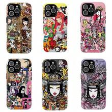 Colorful  Phone Case, Cool Lady And Tiger Graphic Cute Phone Case,  Aesthetic Phone Case For IPhone 17 16 15 14 13 12 11 Pro Max And For Samsung Galaxy Series Plastic Protection,Perfect Gift For Her - 混合色6 - 查看 1