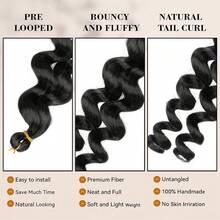 4 Packs Synthetic French Loose Curl Hair Extension 10 Inch Loose Wave Crochet Braid Heat Resistant French Curl Spiral Curl Hair Extensions - Multicolor - View 6