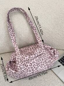1个豹纹手提袋，适合女孩/女士作为手提包、平板电脑保护套、购物袋、时尚手提包使用，大容量多功能收纳袋，可装耳机、充电器、化妆品、笔记本电脑等，也可作为家居装饰。是送给妈妈、学生、上班族、通勤族、节日、情人节、母亲节、老师、伴娘、朋友、旅行必备品、大学用品的理想礼物。 - 彩色 - 查看 10