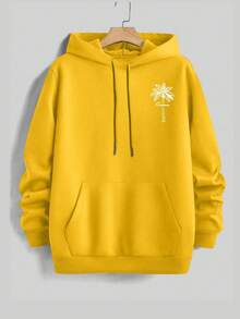 2026 Men's Casual Street Style Hoodie, Men's Long Sleeve Hooded Sweatshirt Loose And Comfortable, Casual And Easy-Going, Valentine's Day Hoodie For Couples, New Year Outfit For Women - 藍色 - 查看 10