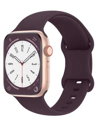 Women's And Men's Fashion Sports Soft Comfortable Breathable Solid Color Silicone Bowknot Watch Band For Apple Watch (38mm, 40mm, 41mm, 45mm, 44mm, 42mm, 46mm, 49mm), Versatile Casual Bracelet, Party Valentine's Day New Year Festival Gift, Compatible With Apple Watch Series 10/9/8/7/6/5/SE/4/3/2/1 Replacement Band Accessory