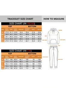 KING Mens 2 Piece Warm Hoodie Set Tracksuit In Black Fleece Lined For Sportswear Lounge And Urban Streetwear - 黑色6 - 查看 5