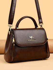 KAIDIFEINIROO Túi xách nữ hai lớp dạng gập, túi đeo chéo sang trọng, túi tote da cao cấp, túi đeo vai thời trang. - Màu Đỏ Sâu - Xem 7