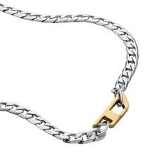 All-Gender Stainless Steel Chain Necklace - Silver - View 2