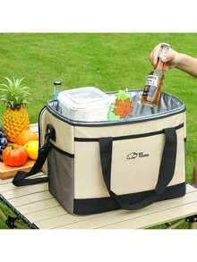 1 件保温午餐袋保温冰包户外大号野餐包防水牛津布大容量牛津布加厚防水冰袋加厚汽车保温袋，方形女士午餐盒袋女士女士学校用品配件返校用品学校袋学校配件学校用品 - 黑與白 - 查看 8