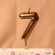 Kreativa champagneguld 0-9 numeriska födelsedagsljus, bakningsfest dessertbordsdekorationer, födelsedagstårtdekorationer