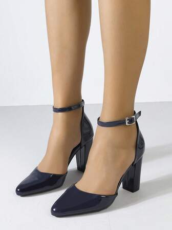 Timesize Navy Blue High Heel Shoes, Women's High Heels, Mary Jane Thick Heel Shoes, Wedding Shoes, Platform Super High Heels, Thick Heel Shoes, Women's High Heels, Work Shoes, Formal Shoes