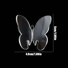 5/10pcs Transparent Butterfly Acrylic Wine Glass Labels, Cocktail Champagne Glass Cards For Wedding, Birthday Party Decoration, Wedding And Birthday Supplies, Home And Party Decorations