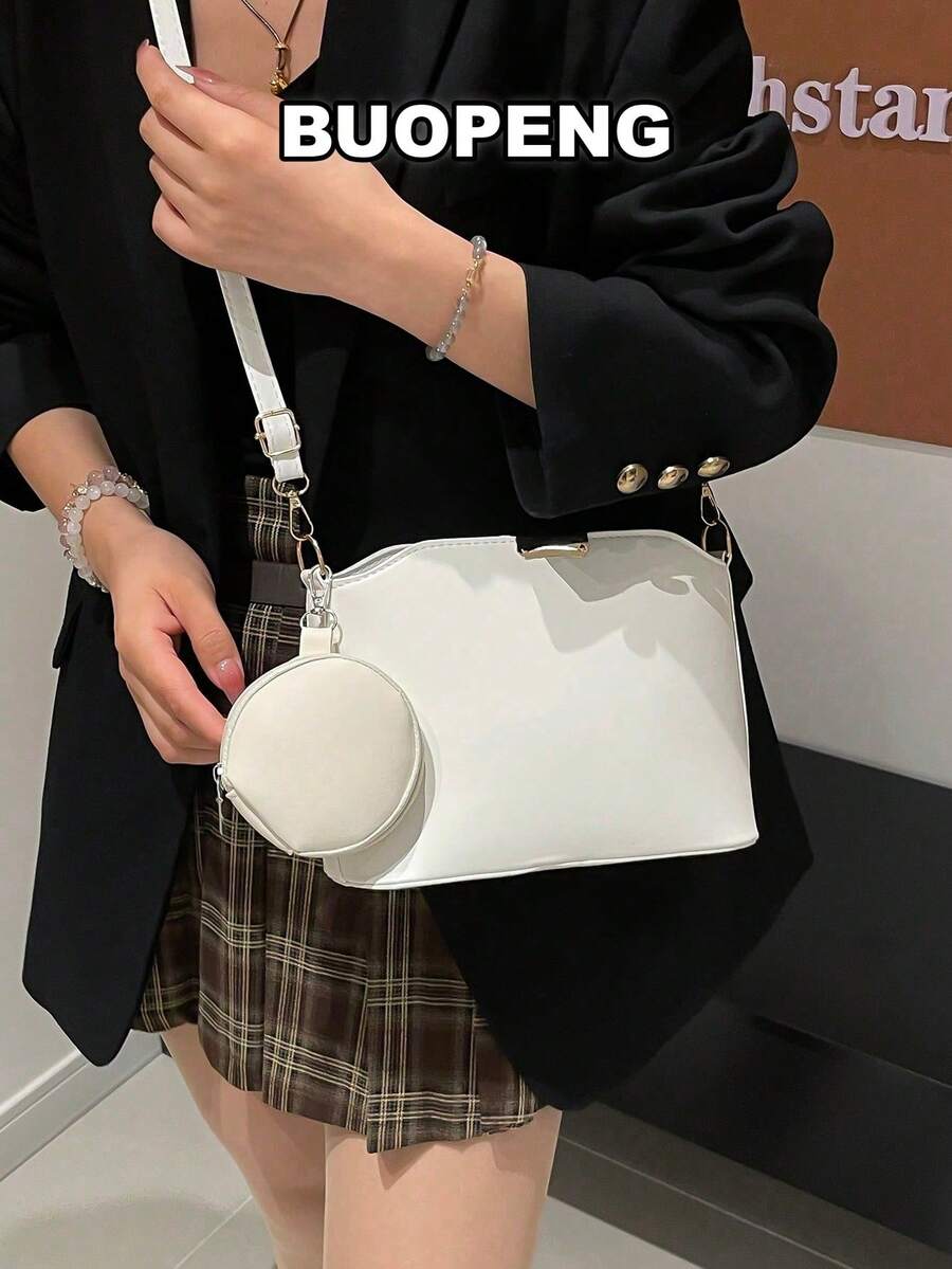 Vintage Patchwork Decorated Bucket Crossbody Bag