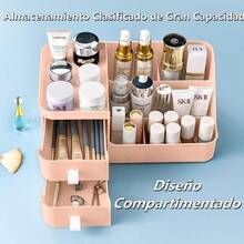 NewOrganizador de Cosméticos Organizador de Maquillaje Makeup Organizer con Cajóns Caja de Almacenamiento para Maquillaje Caja de Cosméticos para Joyería Papelería Labiales Regalo de Mujer Rosa - Rosa - Ver 4