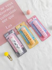 1/3 piezas Cinta correctora y cinta de pegamento con diseño de patita 2 en 1, herramientas correctoras blancas, cinta adhesiva doble cara en rollo, para diario, álbum, regalo de niños, oficina, escuela, vuelta al cole - Multicolor - Ver 9