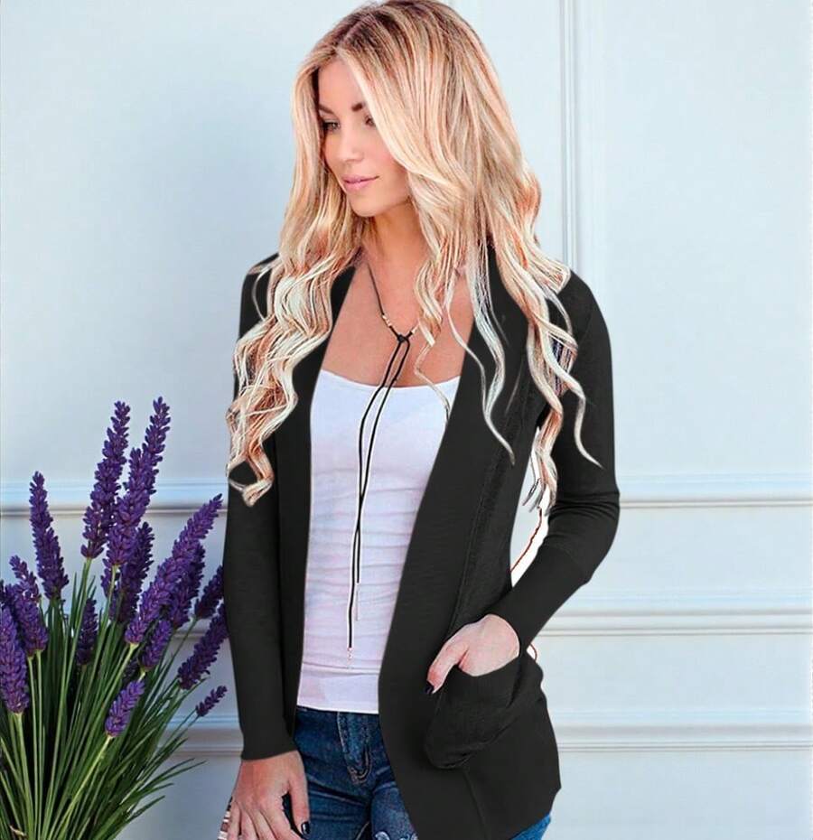 Suéter Tipo Cardigan De Moda Con Bolsas #SensaciónDelujo #EstiloRomanticoDeSanValentín
