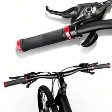 1pc Bicycle Non-Slip Straight Handlebar Grip, TPR Rubber Round Mountain Bike Handle Bar - Multicolor - View 2