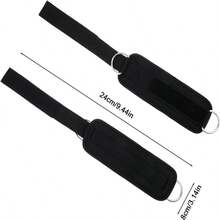 Ankle Straps For Leg & Glute Training - Adjustable Foot Loops , Effective For Resistance Band & Gym Machine Workouts - Black - View 7
