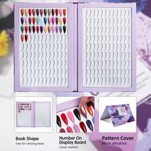 160 Colors/216 Colors Marble Color Chart + 240pcs Nail Tips Display Book, Nail Polish Storage Album, Nail Art Design Catalog, Includes 240PCS Nail Tools. Marble Pattern Nail Art Display Book, Suitable For Nail Technicians, Salons And Home Use, As Gel Polish Organizer, White Marble Design For Nail Art Reference Guide. 160 Colors Nail Polish Color Chart, Nail Gel Sample Display Board, 160 Color Palette Color Card, 240 Color Card Album