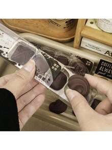 巧克力橡皮擦 - 一套4个创意零食造型橡皮擦，逼真的黑色巧克力橡胶橡皮擦，适合成人、返校季、趣味独特的文具、圣诞礼物 - 彩色 - 查看 6