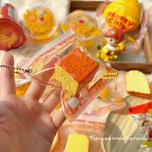 Matcha Lava Chocolate Slow Rebound Squeeze Toy Squishy Realistic Mini Bread Pendant Gift - Multicolor - View 10