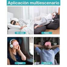 Antifaz Para Dormir 6 Piezas Confeccionadas En Seda Simulada Mascara Para Dormir Suave y Ajustable Bloqueo De Luz Efectivo Ideal Para Viajes Trabajo Siestas y Uso Diario Incluye Varios Colores - RosaMoradoVerdeOscuroAzulOscuroNegroAzulClaro - Ver 7