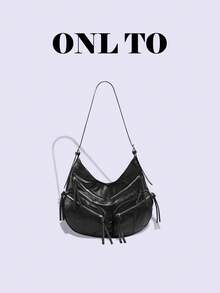 1pc Y2K Multi-Zipper Shoulder Bag, Women's Bag, Fashionable Street Style, Cool Girl Look, The Perfect Choice For Everyday Wear