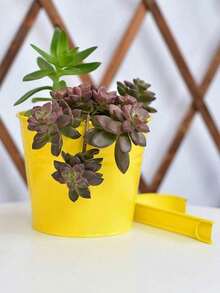 Hanging Flower Pot, Metal Iron Art Mini Planter Fence Bucket Flower Pot Holder For Balcony Garden Plant, Suitable For Home Decor