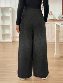 秋冬新款加大码孕妇裤，超高腰弹力休闲宽松孕妇裤，配有可调节腰带和纽扣，舒适柔软的运动阔腿裤