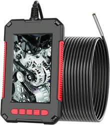 産業用内視鏡 検査カメラ ファイバースコープ ファイバーカメラ 3.9mmレンズ IP67 防水 内蔵6個 LED 4.3インチ 高精細 1080P ディスプレイ画面付き - ブラック - チェックする 2