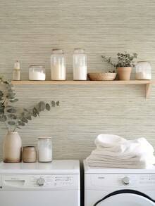 1卷加厚PVC防水自粘墙纸，简约编织纹理家居装饰墙纸，适用于浴室、客厅、卧室、厨房，DIY家具橱柜翻新自粘墙纸 - 彩色 - 查看 9