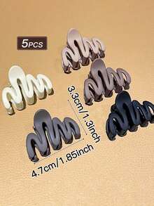 5 chiếc kẹp tóc nhỏ chất lượng cao, màu cà phê sữa, kẹp tóc mái mini, phụ kiện tóc thời trang, kẹp tóc thanh lịch, kẹp tóc thường ngày, kẹp tóc làm đẹp. - Nhiều màu - Xem 4