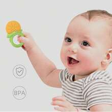 Mordederas Bebe, Mordedores de Silicona para Bebés, Unidades para Dentición, 7 Piezas, Libres de BPA, 0-12 Meses, Resistente - Amarillo - Ver 3