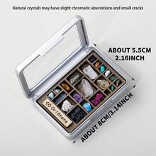 1件天然水晶原石矿物标本岩石矿石宝石，可用于收藏、家居办公装饰、圣诞礼物、感恩节礼物等。 - 鐵盒礦標收藏盒 - 查看 13