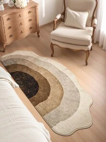 DAJIANG Thảm trải sàn hình bán nguyệt phối màu ombre, mềm mại và bông xốp, thích hợp cho phòng khách, tông màu nâu ấm áp, đế TPR chống trượt, phù hợp cho phòng ngủ, phòng tắm, nhà bếp, lối vào, hành lang, cạnh giường, phòng khách. - Nhiều màu - Xem 5