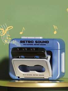 Mini Retro Tape Recorder Keychain Cute Fashion Key Ring Bag Charm Pendant Gift For Girls Best Friend Birthday - A - View 4