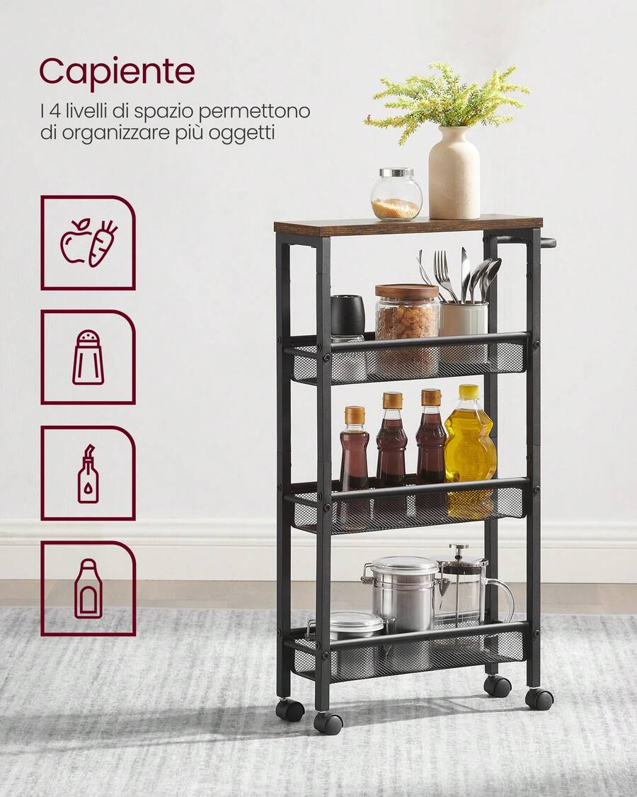 Storage Carts - Brown - View 1