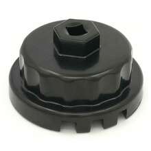 Oil Filter Wrench Oil Filter Tool Oil Filter Cap Wrench Removal Tool 64mm 14 Inner Diameter Flute Cartridge Type Socket Removal Tool - Black - View 1