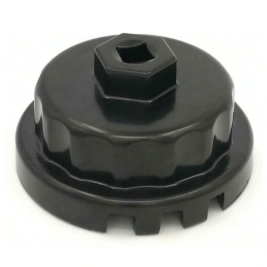 Oil Filter Wrench Oil Filter Tool Oil Filter Cap Wrench Removal Tool 64mm 14 Inner Diameter Flute Cartridge Type Socket Removal Tool - Black - View 1